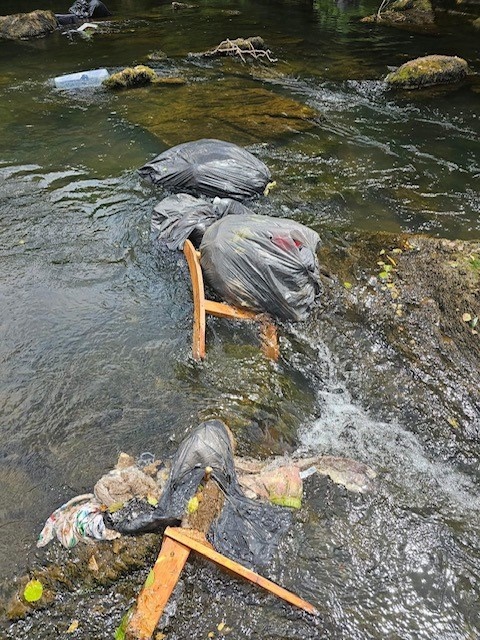 Waste in stream