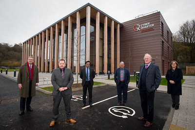Partners standing outside new Cyber Security Centre