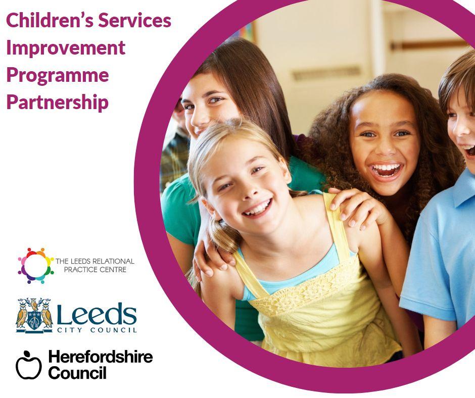 Herefordshire children's services Leeds City Council partnership logo