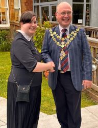 Heather with the Mayor of Hereford