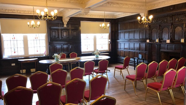 Hereford Town Hall Oak Room, view from the rear left.