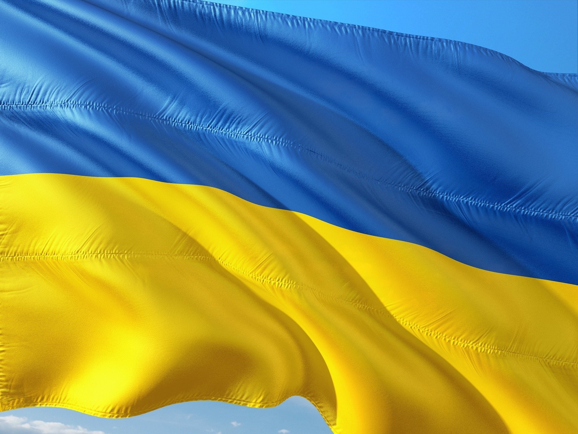 Ukraine flag - blue and yellow horizontal stripes